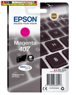 EPSON T07U3 EREDETI TINTAPATRON MAGENTA 20,3 ML (EPSON 407)
