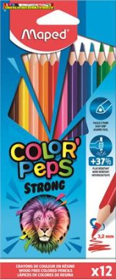 MAPED Color'Peps Strong Színes ceruza készlet, háromszögletű, 12 különböző szín 862712