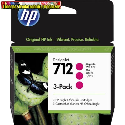 HP 3ED78A PATRON 3PACK (3x 29ML) MAGENTA NO.712 (EREDETI)
