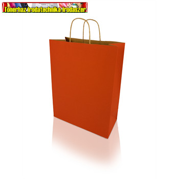 Sodrottfüles papírtáska 42x32cm 150mm talp L méret piros