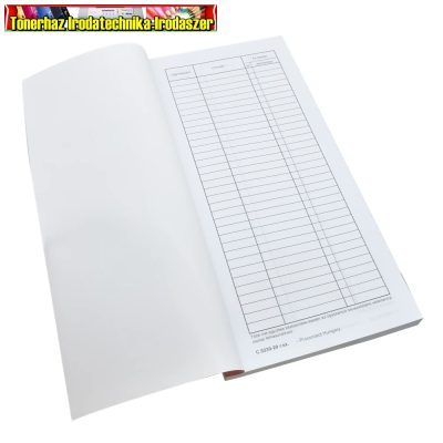 Nyomtatvány, Kézbesítő könyv 100lap,os 130x297mm, C.5230-29