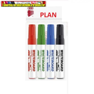 Tábla- és flipchart marker, 1-3 mm, kúpos, ICO Plan 