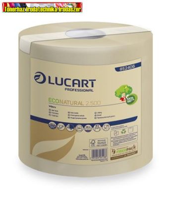 LUCART ECONATURAL 2.500 Kéztörlő, tekercses, 2 rétegű, 500lap/tek havanna barna 852406
