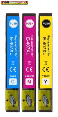 EPSON 407XL UTÁNGYÁRTOTT COLOR TINTAPATRONOK C,M,Y (T07U2,T07U3,T07U4)