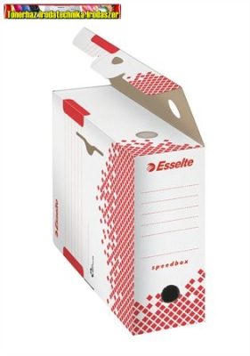 ESSELTE Speedbox Archiválódoboz, A4, 100 mm, újrahasznosított karton, fehér, 623908