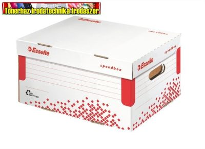 ESSELTE Speedbox Archiválókonténer, S méret, újrahasznosított karton, fehér (623911)