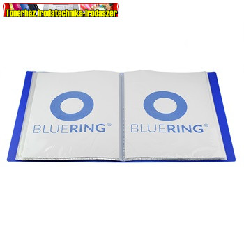 Prospektustartó 10 zsebes kék (iratvédő tasak,bemutató mappa)