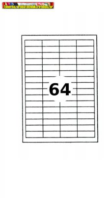 Etikett 48,3x16,9mm 64címke/lap 100lap/dob (öntapadós címke)