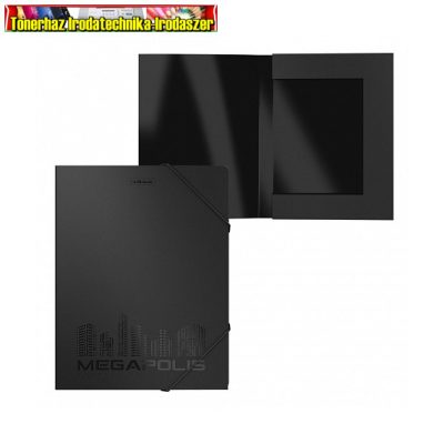 - Kiárusítás- Füzetbox ErichKrause A/4 3cm gerinc Megapolis fekete 