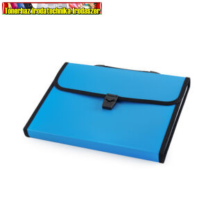 IRATTARTÓ A/4 HARMONIKÁS FÜLES TÁSKA P+P 13 RÉSZES ,CSATOS, KÉK (CY8423)