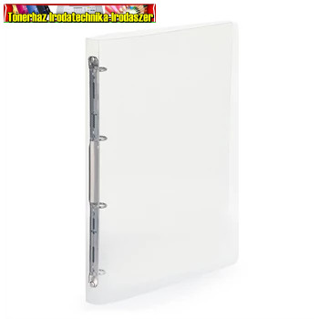 Gyűrűskönyv A4, 4 gyűrűs 2cm gerinc áttetsző PP, P+P Lines transzparens