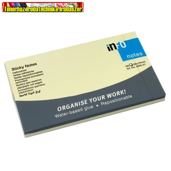 Info Notes 5655-01 öntapadós jegyzettömb 76x127mm 100 lap sárga (75x125)