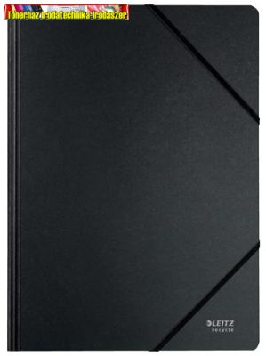 LEITZ Recycle Gumis mappa, karton, A4, fekete (3908-00-95)