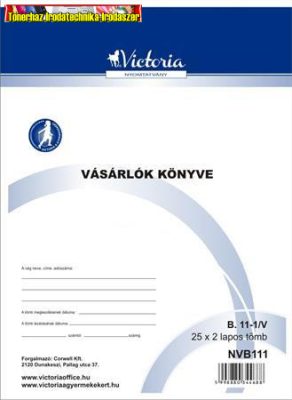 Vásárlók könyve A/4 25x2 lap álló B.11-1 GDPR kompatibilis VICTORIA