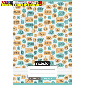 Füzet, A5, szótár, 31-32, (A/5) Nebulo - Words -