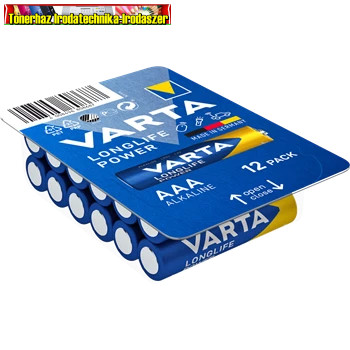 VARTA LONGLIFE POWER (HIGH ENERGY) MICROCERUZA ELEM AAA (LR03) BLISZTERES 47717 - DB-ár - (12db-os kiszerelés)