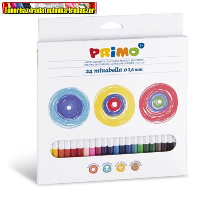 PRIMO Minabella Premium Színesceruza középvastag ( Ø 3,8 mm) , 24db-os készlet 523MINAB24