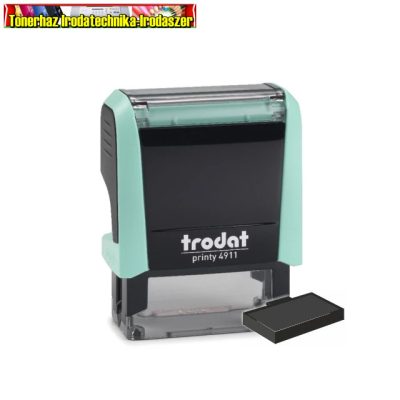TRODAT Printy 4911 bélyegzőház pasztell-zöld (fekete párnával)