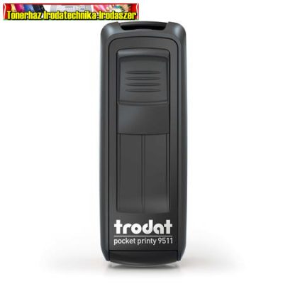 TRODAT Pocket Printy 9511, Bélyegző, fekete ház, fekete párnával