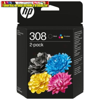 HP 6L6S6UE eredeti Multipack (bk + color) No.308