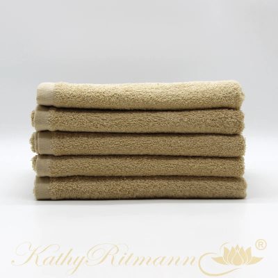 Beige frottír törölköző, 50x100cm, 520g (KR50050100beige)