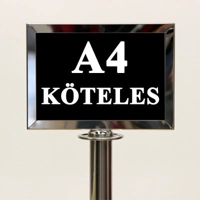 Információs tábla króm fekvő, A4 (ITA4KF)