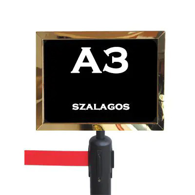 Információs tábla arany fekvő, A3 (KITGA3F)
