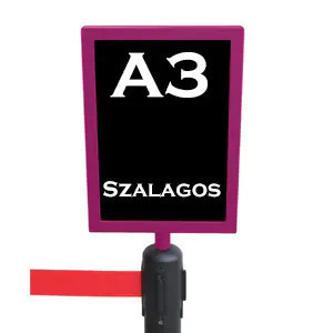 Információs tábla pink álló, A3 (KITPA3A)
