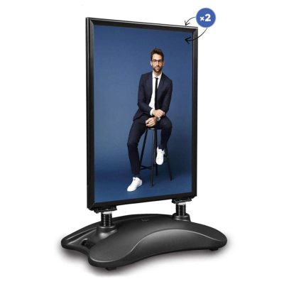 Kültéri információs tábla, B2, fekete, B2, 13kg (IT-hampton-B2B)