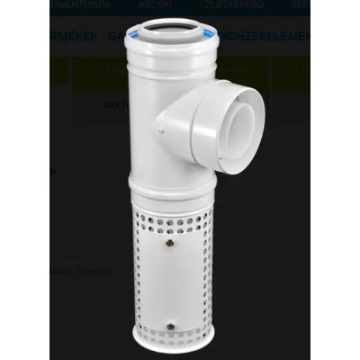 TRICOX PAKT60 koncentrikus kültéri T idom levegő kosárral PPs/alu 80/125 mm