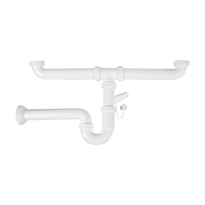 FixTrend két medencés mosogató szifon, tömlő csatlakozó, 6/4"x40mm