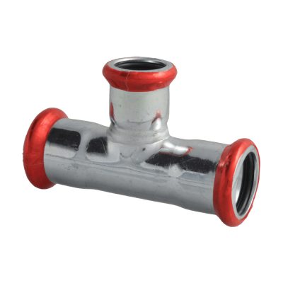 FixTrend Steel Press szénacél szűkített T-idom, 42-35-42mm