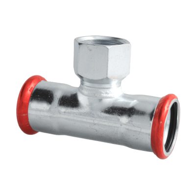 FixTrend Steel Press szénacél T-idom, menetes ággal, 28-1/2"B-28mm