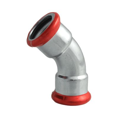 FixTrend Steel Press szénacél ív, 45°, 2 tokos, 76.1mm