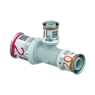 UPONOR S-Press PLUS PPSU műanyag szűkített T-idom ötrétegű csőhöz, 25x16x20 mm
