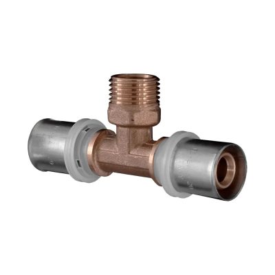 TE-SA press T-idom külső menetes ággal 16x2 - 1/2"K - 16x2 mm 