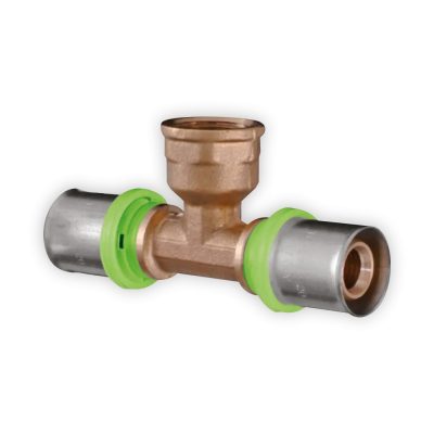 TE-SA press T-idom belső menetes ággal, 20x2 - 3/4"B - 20x2 mm