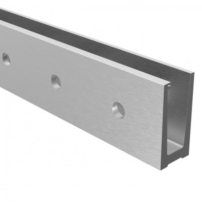 Vonalmenti üvegkorlát profil Oldalt rögz. H=2500 mm