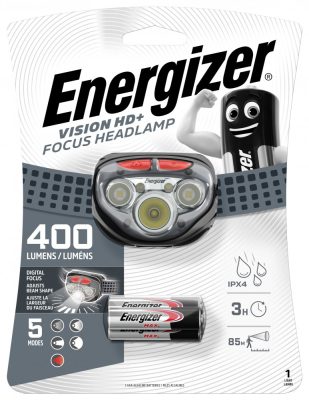 ENERGIZER Headlight Vision HD+ Focus 5 LED + 3 db AAA fejlámpa (6/karton)
