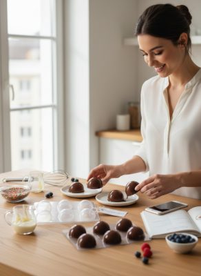 4 db-os félgömbkészítő készlet, polyetilén