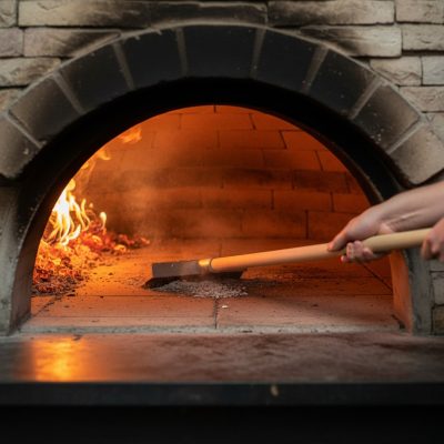 Pizzakemence kefe kaparó éllel, 156 cm - Professzionális Tisztítás