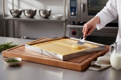 Sütőkeret, állítható 305x305 mm-től 570x560 mm-ig, téglalap, 50 mm, rozsdamentes