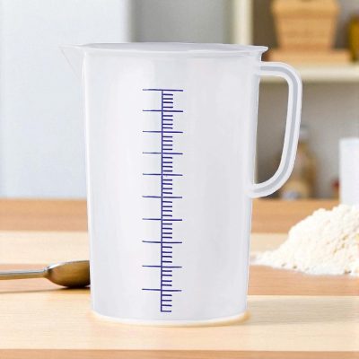 Mérőkancsó 5 literes, polipropilén, kék skála, professzionális konyhai használatra