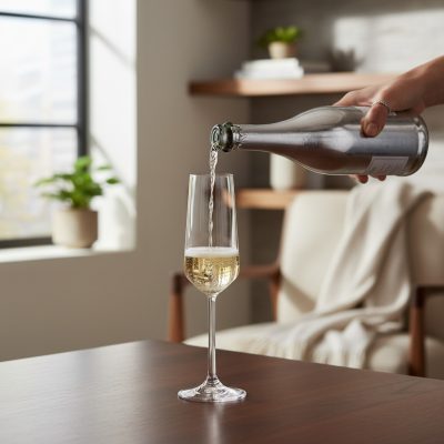 Allegra pezsgős flute, 195 ml, üveg, 6 db-os csomag