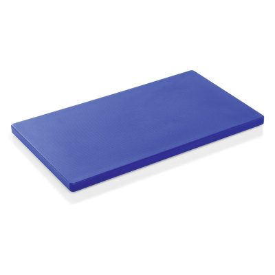 Kék műanyag vágódeszka 50x30x2 cm, HACCP halakhoz és tengeri herkentyűkhöz, 6 gumitalppal