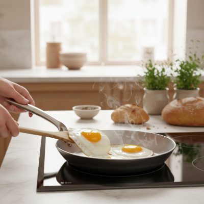 Carbone Plus vas serpenyő 20 cm, üreges nyél, de Buyer