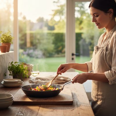 La Lyonnaise vasserpenyő 32 cm-es kékvas a de Buyer-től