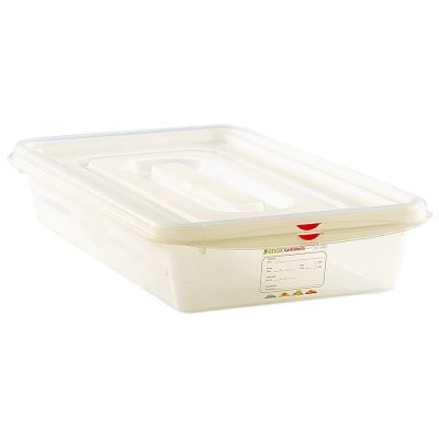 Denox GN edény 1/1 150 mm 21 liter ételtároló légmentesen záró fedővel