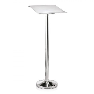 Kiállító pult, 118 cm, ezüst színű