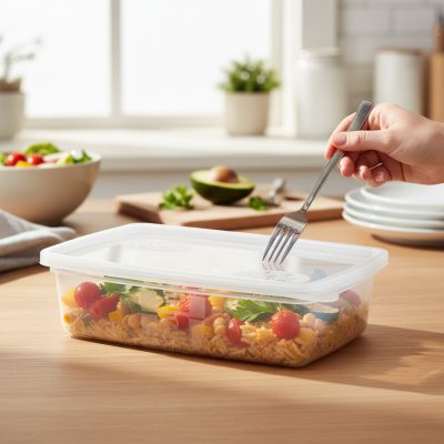 Ételszállító edény fedővel 0,5 liter, 10 db-os csomag - Magyar termék